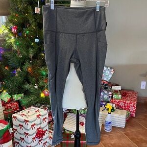 Gray High-Waisted Leggings